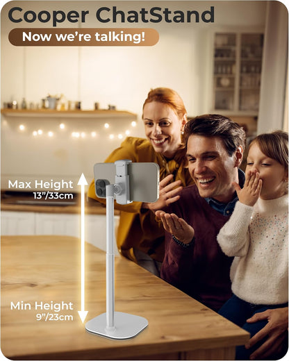 COOPER ChatStand Sturdy Cell Phone Holder, iPhone Stand for Desk, Recording