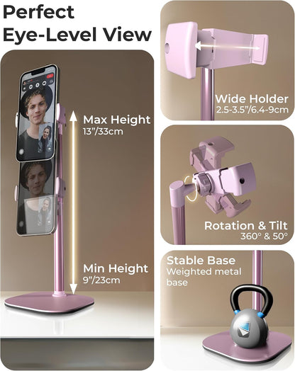 COOPER ChatStand Sturdy Cell Phone Holder, iPhone Stand for Desk, Recording