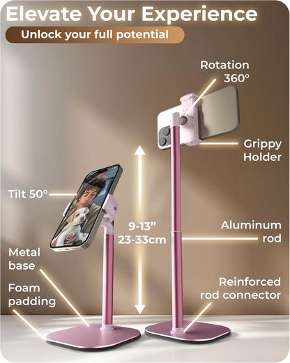 COOPER ChatStand Sturdy Cell Phone Holder, iPhone Stand for Desk, Recording