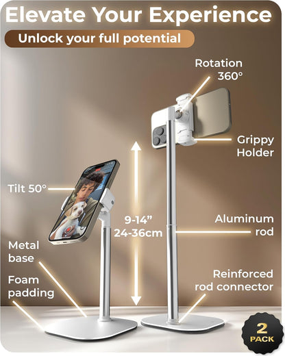 COOPER ChatStand Sturdy Cell Phone Holder, iPhone Stand for Desk, Recording