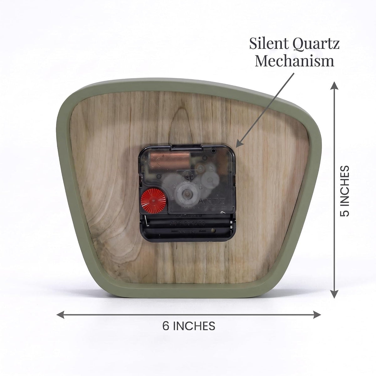 Handcrafted Mid-Century Modern Desk Clock – Silent Movement Clock for Desk, Table & Mantel, No-Ticking Analog MCM Decor | Handcrafted in USA (Sedona, Classic)