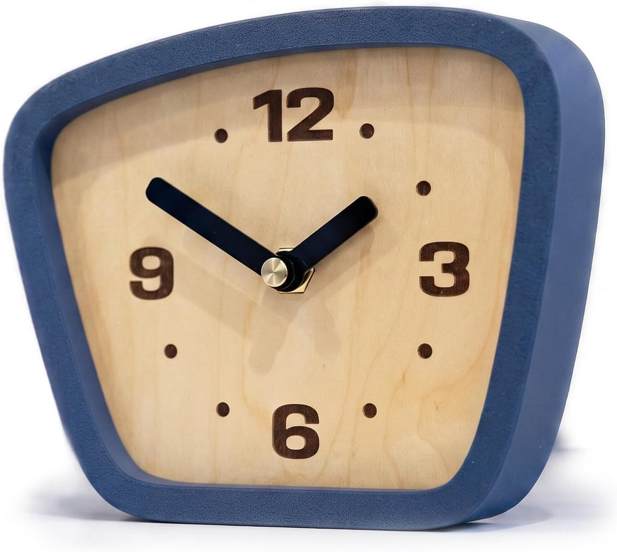 Handcrafted Mid-Century Modern Desk Clock – Silent Movement Clock for Desk, Table & Mantel, No-Ticking Analog MCM Decor | Handcrafted in USA (Sedona, Classic)