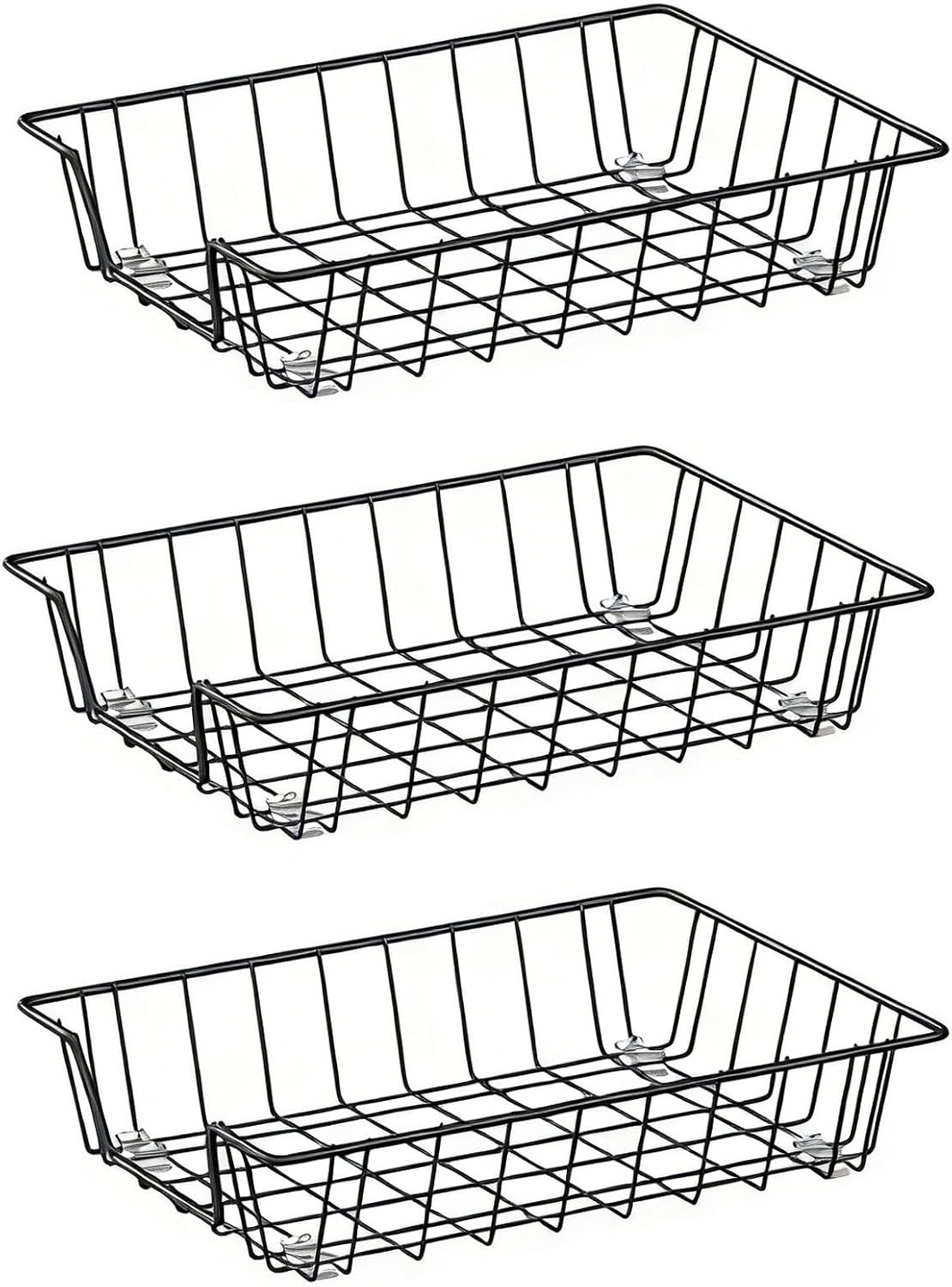 A4 Letter Magazine Desk File Storage Tray Organizer Bin (3 Pack)