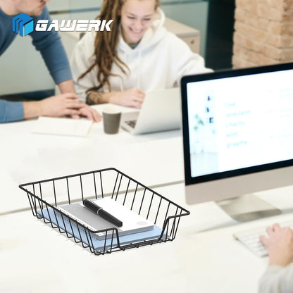 A4 Letter Magazine Desk File Storage Tray Organizer Bin (3 Pack)