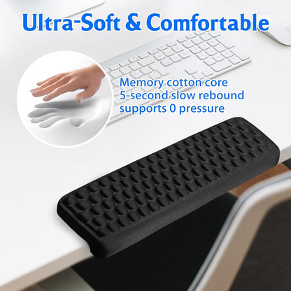 Arm Rest for Desk, L-Shaped Memory Foam Elbow Pads with Non-Slip Base, 2-Piece Ergonomic Desk Edge Cushion & Wrist Rest for Mouse & Keyboard, Desk Arm Support for Office, Gaming & Home (Pink)