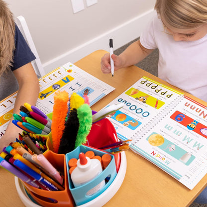 Rotating Art Supply Organizer - Crayon, Marker & Pencil Storage Solution for School Teachers & Classroom Crafts - Rotating Desk Organizer Caddy