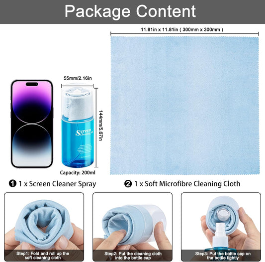 Car Screen Cleaner Spray, Computer Touchscreen Mist Cleaning Kit