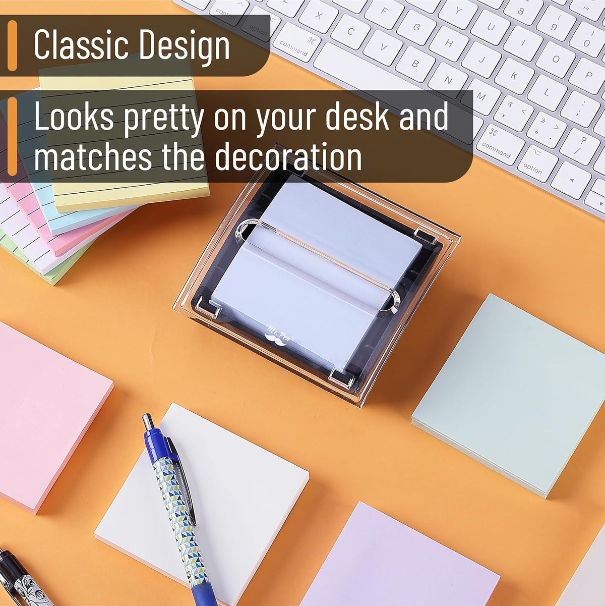 Pop Up Sticky Note Dispenser, 3" x 3", Black, Sticky Note Dispenser