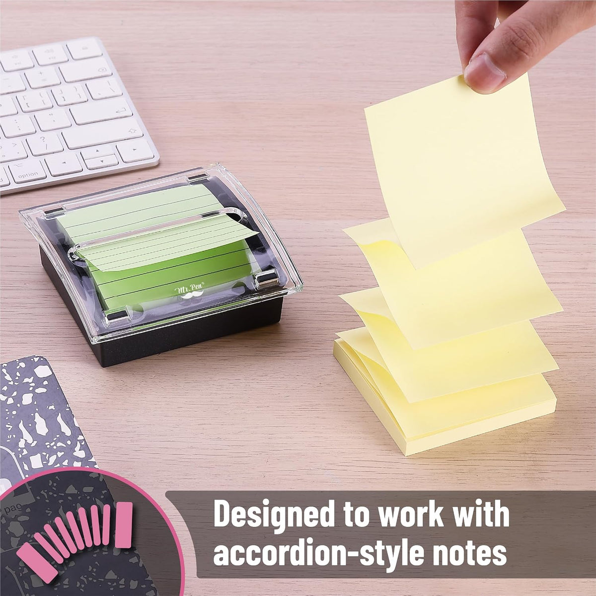 Pop Up Sticky Note Dispenser, 3" x 3", Black, Sticky Note Dispenser