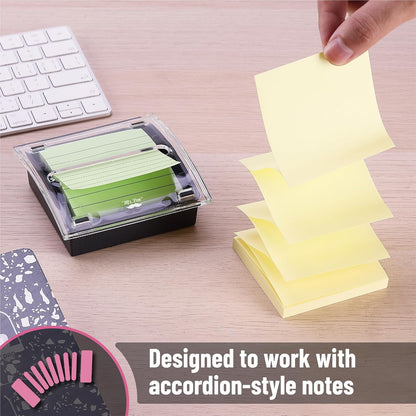 Pop Up Sticky Note Dispenser, 3" x 3", Black, Sticky Note Dispenser