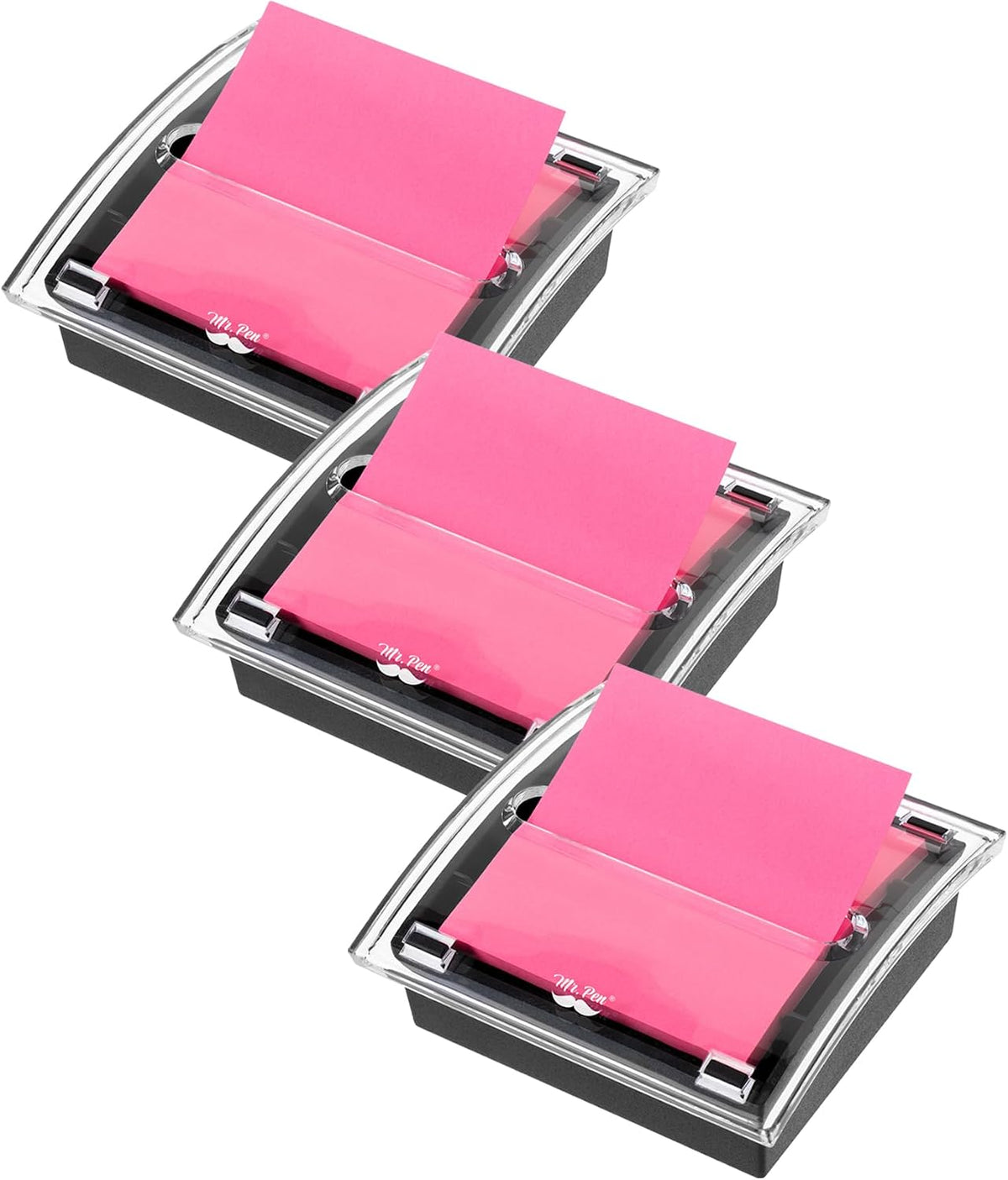 Pop Up Sticky Note Dispenser, 3" x 3", Black, Sticky Note Dispenser