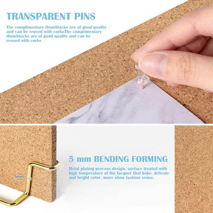 1 Set Cork Board Bulletin Board with Stand, Desktop Double Sided Message Memo Picture Board for Home Office School, Small Cork Board for Desk with Pushpins（12.6 x 9 inch）