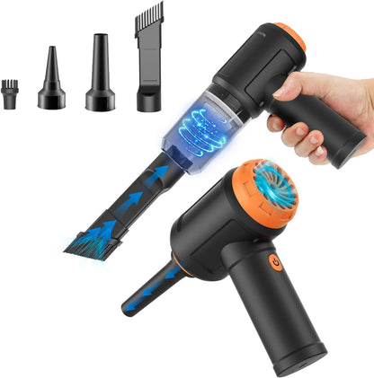 Air Duster - Computer Vacuum Cleaner - for Keyboard Cleaning - Cordless Canned Air - 110000RPM Powerful PC Cleaner(Air-01)