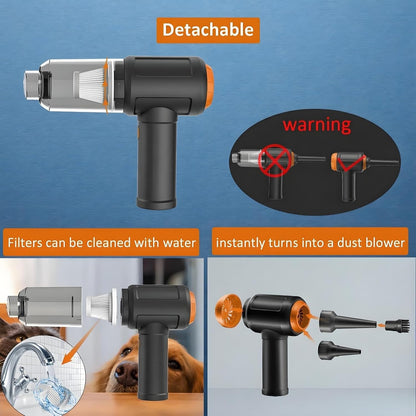 Air Duster - Computer Vacuum Cleaner - for Keyboard Cleaning - Cordless Canned Air - 110000RPM Powerful PC Cleaner(Air-01)