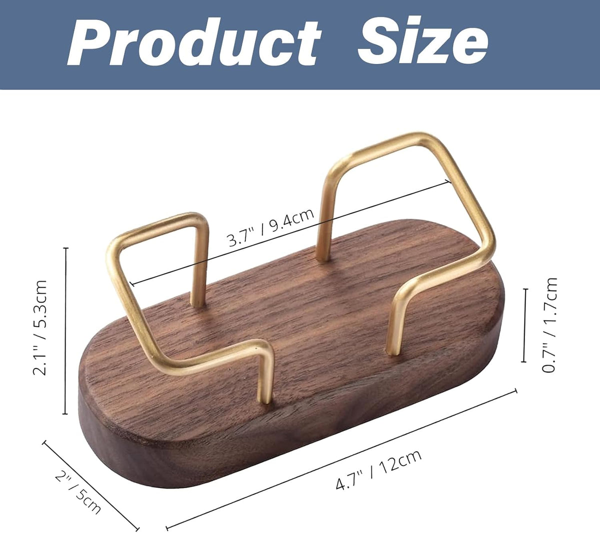 Custom Business Card Holder for Desk, Engraved Walnut Wood Stand