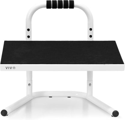 Ergonomic Height Adjustable Foot Rest Relief Platform, Elevated Stool for Comfortable Sit to Stand Workstation, Non-Slip Surface, Portable, Home Office Classroom Use, Black, STAND-FT01