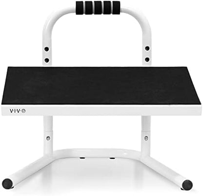 Ergonomic Height Adjustable Foot Rest Relief Platform, Elevated Stool for Comfortable Sit to Stand Workstation, Non-Slip Surface, Portable, Home Office Classroom Use, Black, STAND-FT01