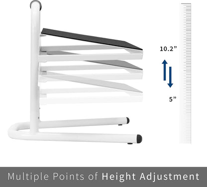 Ergonomic Height Adjustable Foot Rest Relief Platform, Elevated Stool for Comfortable Sit to Stand Workstation, Non-Slip Surface, Portable, Home Office Classroom Use, Black, STAND-FT01