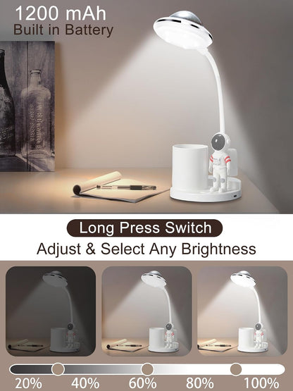 Astronaut Desk Lamp for Kids,Star Space Projector Galaxy Small Desk Lamps
