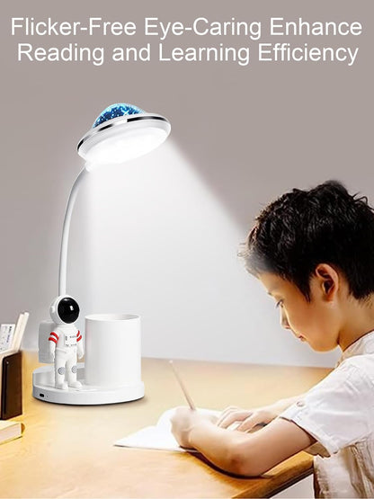 Astronaut Desk Lamp for Kids,Star Space Projector Galaxy Small Desk Lamps