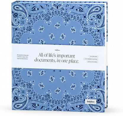 Document Organizer Binder for Important Papers & Passports, Sangria
