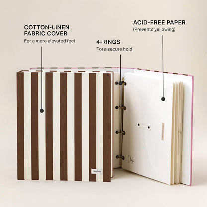 Document Organizer Binder for Important Papers & Passports, Sangria