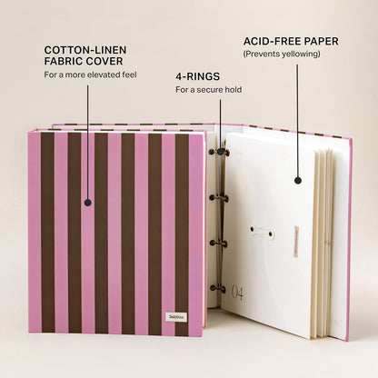 Document Organizer Binder for Important Papers & Passports, Sangria