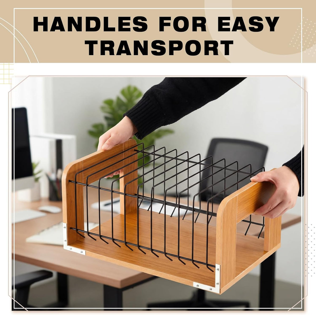 1 Pcs Vertical Clipboard Holder, 12Slot Clipboard Storage Rack, Black