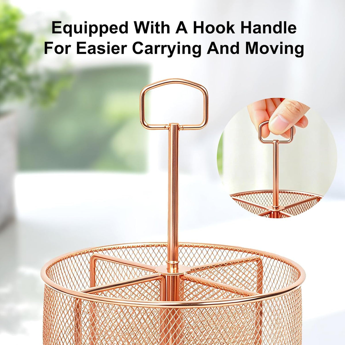 Pen Holder for Desk,360° Rotating Mesh Desk Organizer