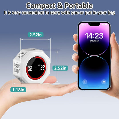Rechargeable Pomodoro Timer, Magnetic Kitchen Timer for Cooking