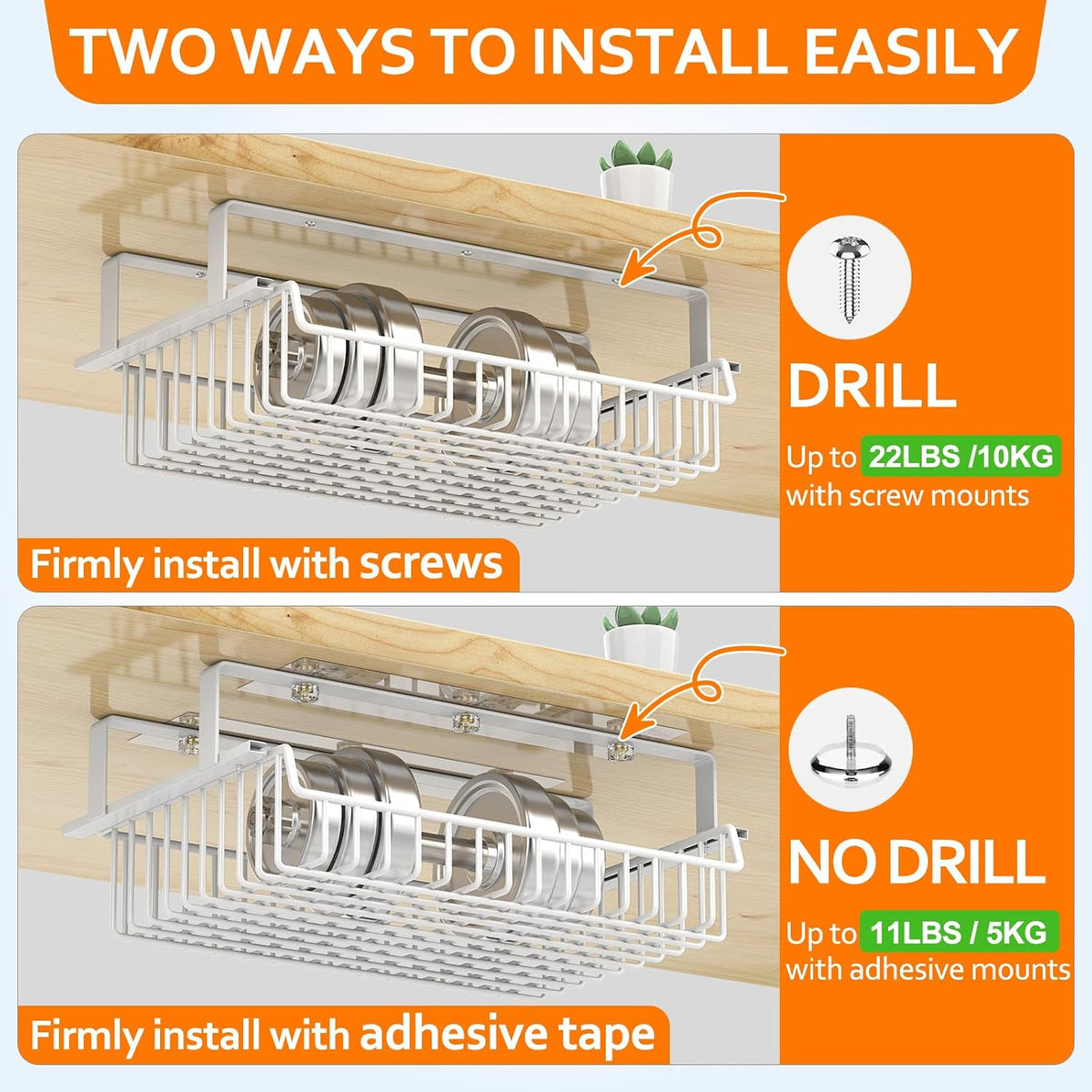 Under Desk Storage Drawer Slide Out No Drill Metal Cabinet