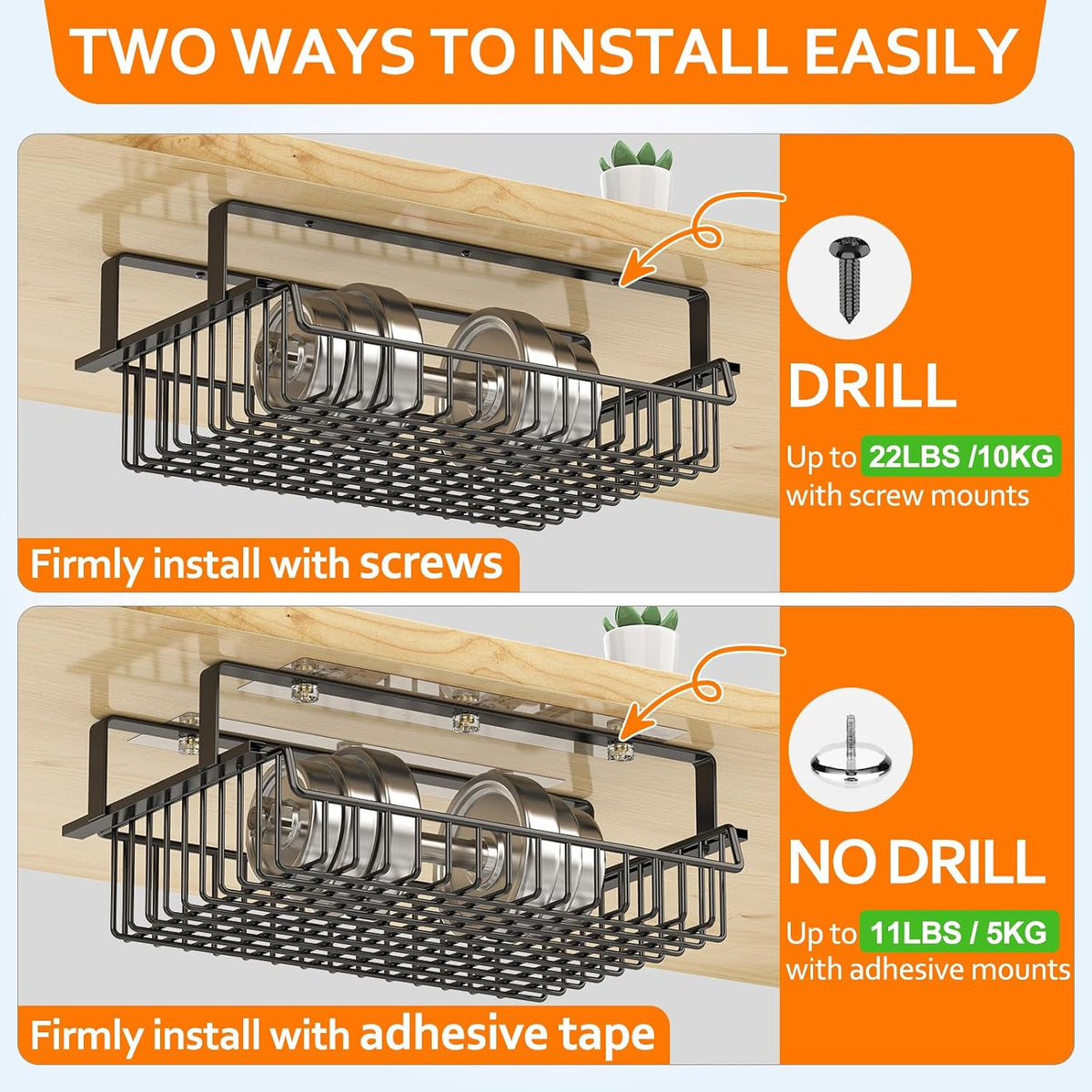 Under Desk Storage Drawer Slide Out No Drill Metal Cabinet