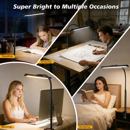 LED Desk Lamp with Clamp for Office Home