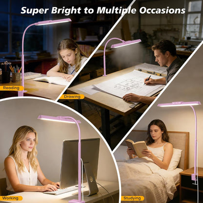 LED Desk Lamp with Clamp for Office Home