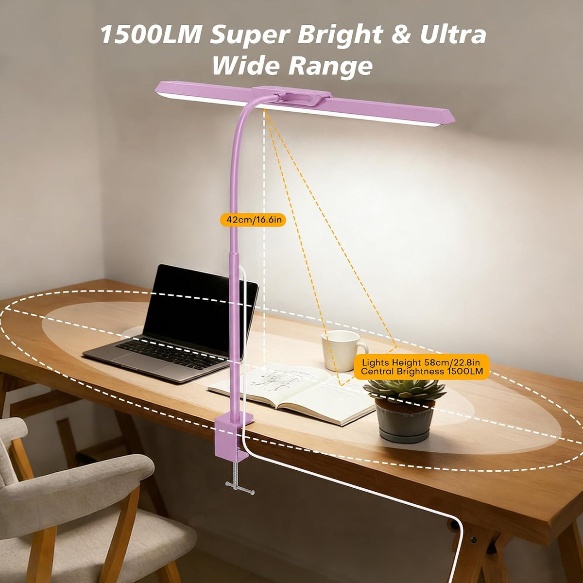LED Desk Lamp with Clamp for Office Home