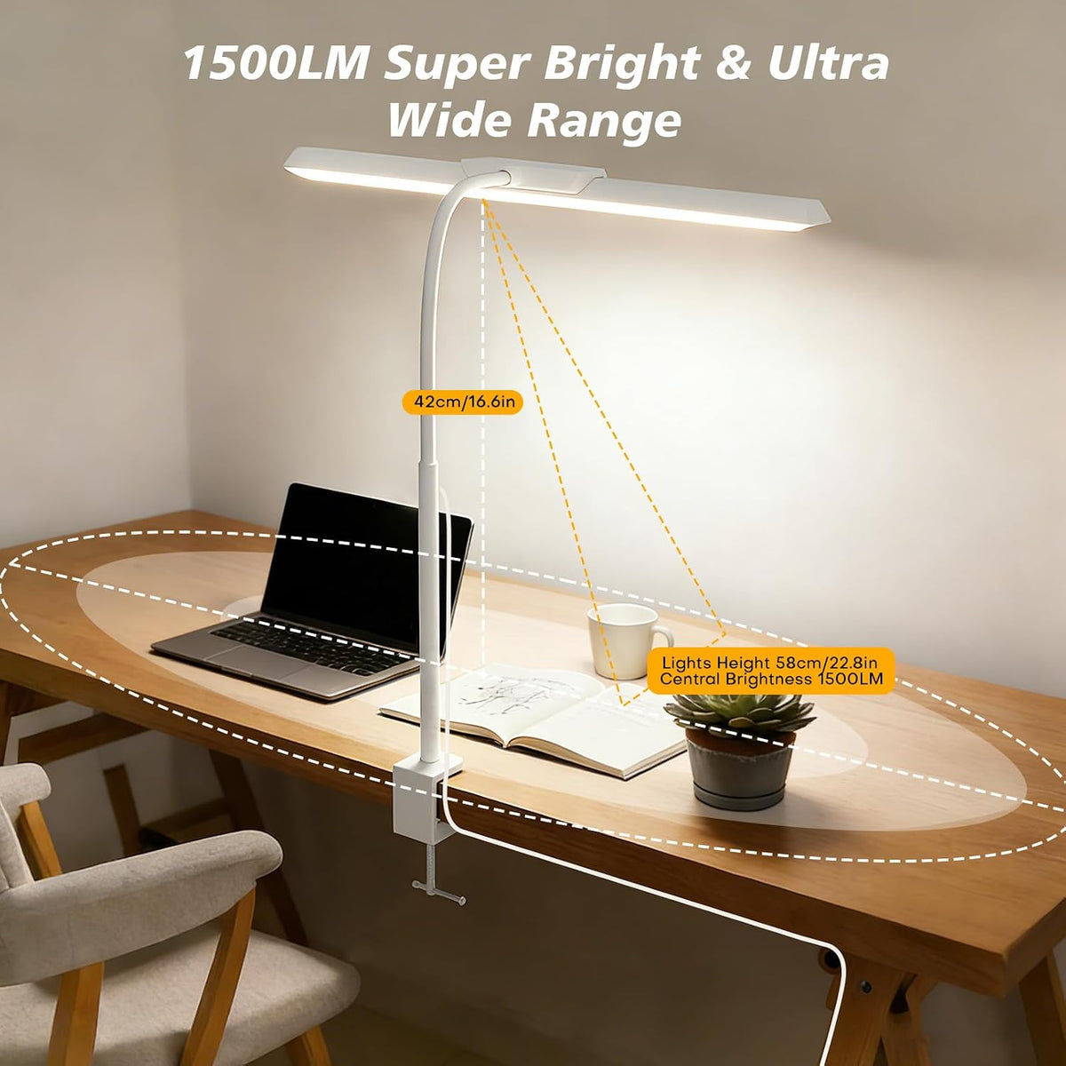 LED Desk Lamp with Clamp for Office Home