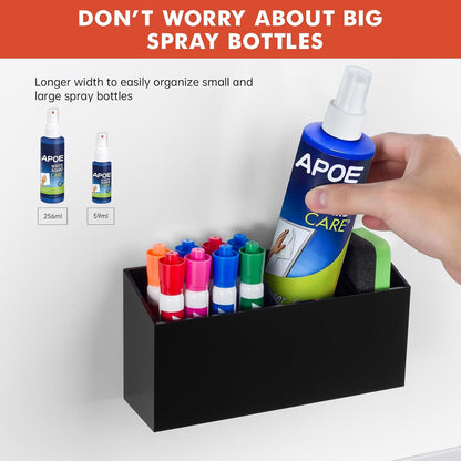 Magnetic Dry Erase Marker Holder for Whiteboard, Fridge, Classroom
