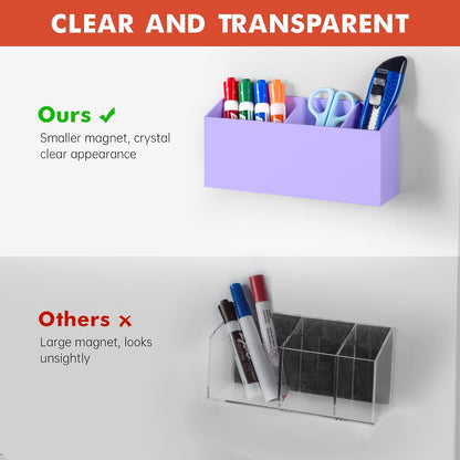 Magnetic Dry Erase Marker Holder for Whiteboard, Fridge, Classroom
