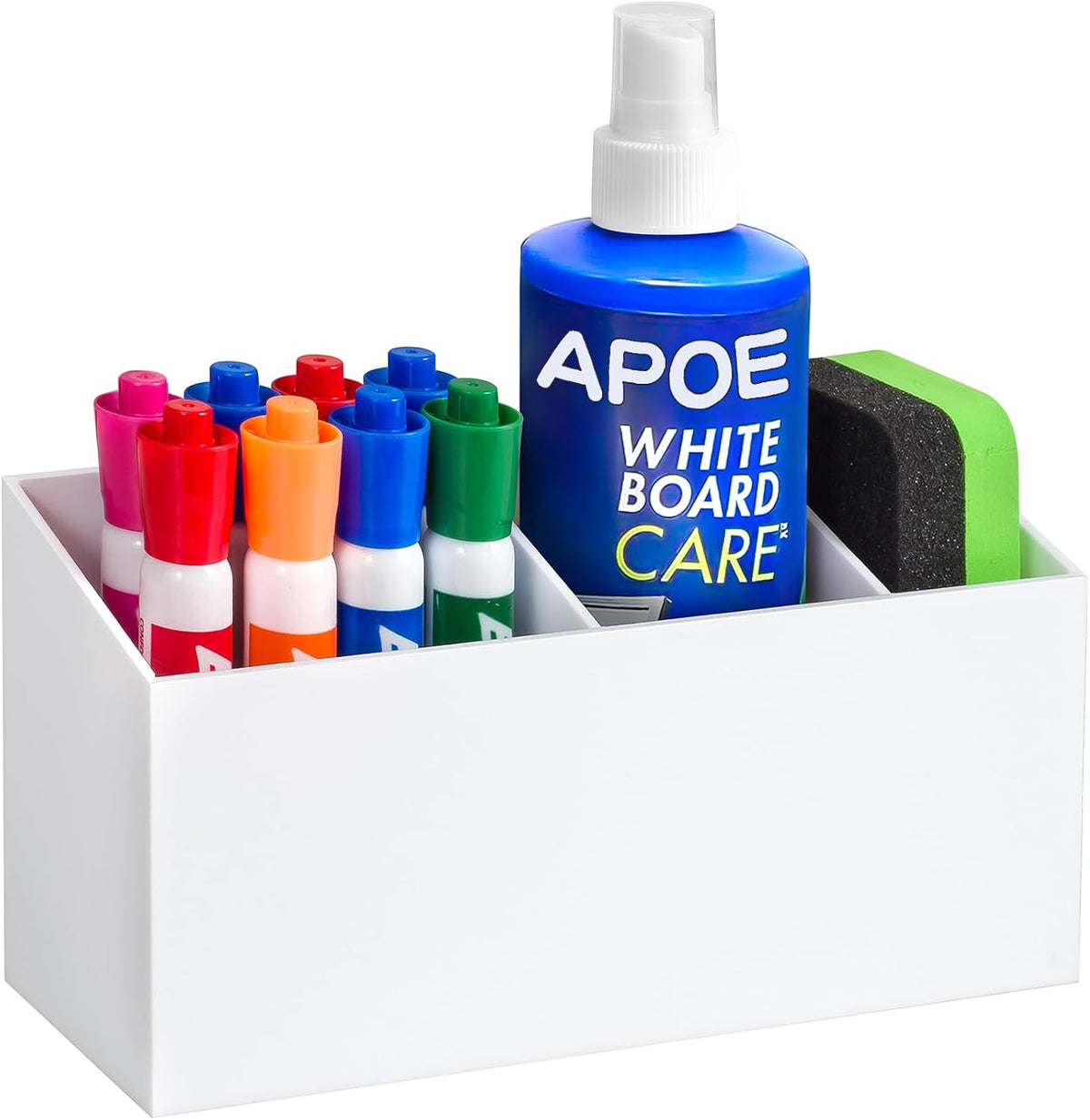 Magnetic Dry Erase Marker Holder for Whiteboard, Fridge, Classroom