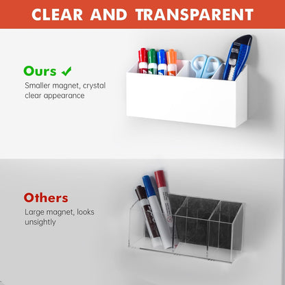 Magnetic Dry Erase Marker Holder for Whiteboard, Fridge, Classroom