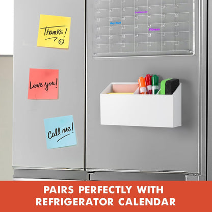 Magnetic Dry Erase Marker Holder for Whiteboard, Fridge, Classroom