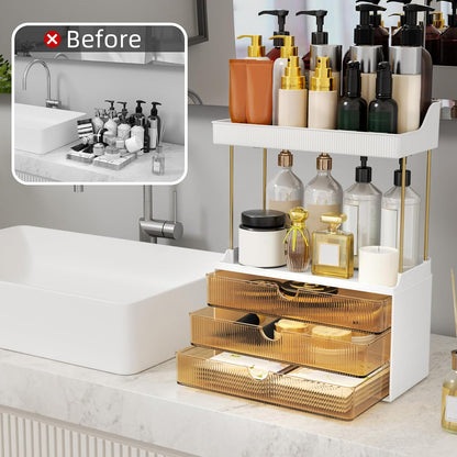 Arcylic 5-Tier Makeup & Skincare Organizer for Vanity, Bath