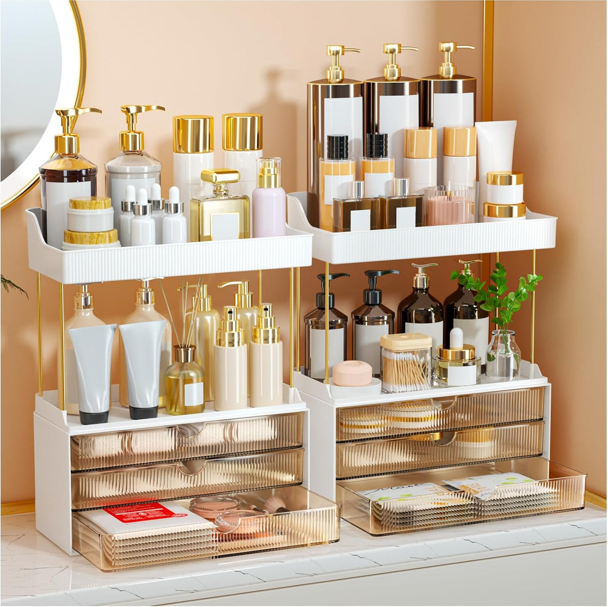 Arcylic 5-Tier Makeup & Skincare Organizer for Vanity, Bath