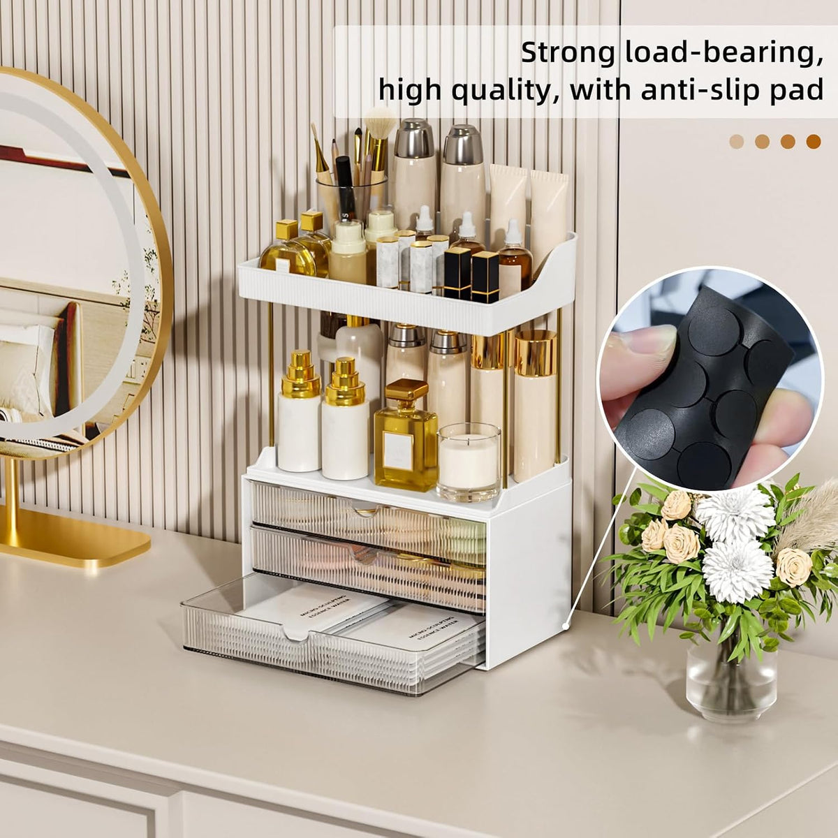 Arcylic 5-Tier Makeup & Skincare Organizer for Vanity, Bath