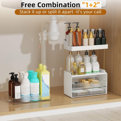 Arcylic 5-Tier Makeup & Skincare Organizer for Vanity, Bath