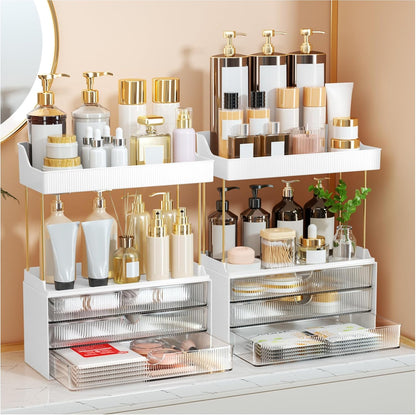 Arcylic 5-Tier Makeup & Skincare Organizer for Vanity, Bath