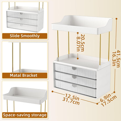 Arcylic 5-Tier Makeup & Skincare Organizer for Vanity, Bath