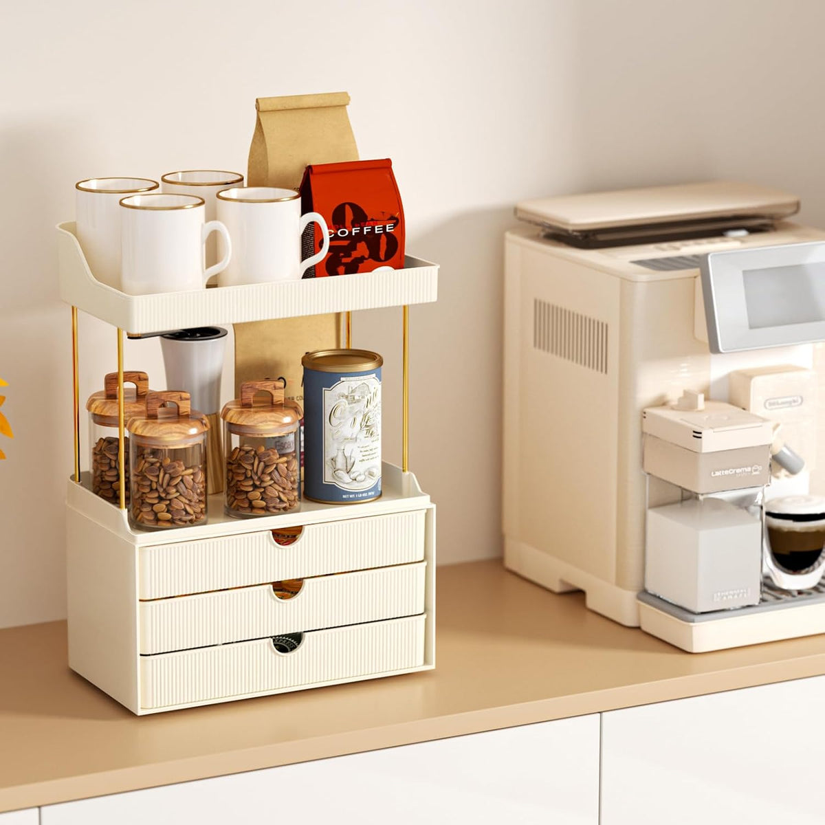 Arcylic 5-Tier Makeup & Skincare Organizer for Vanity, Bath