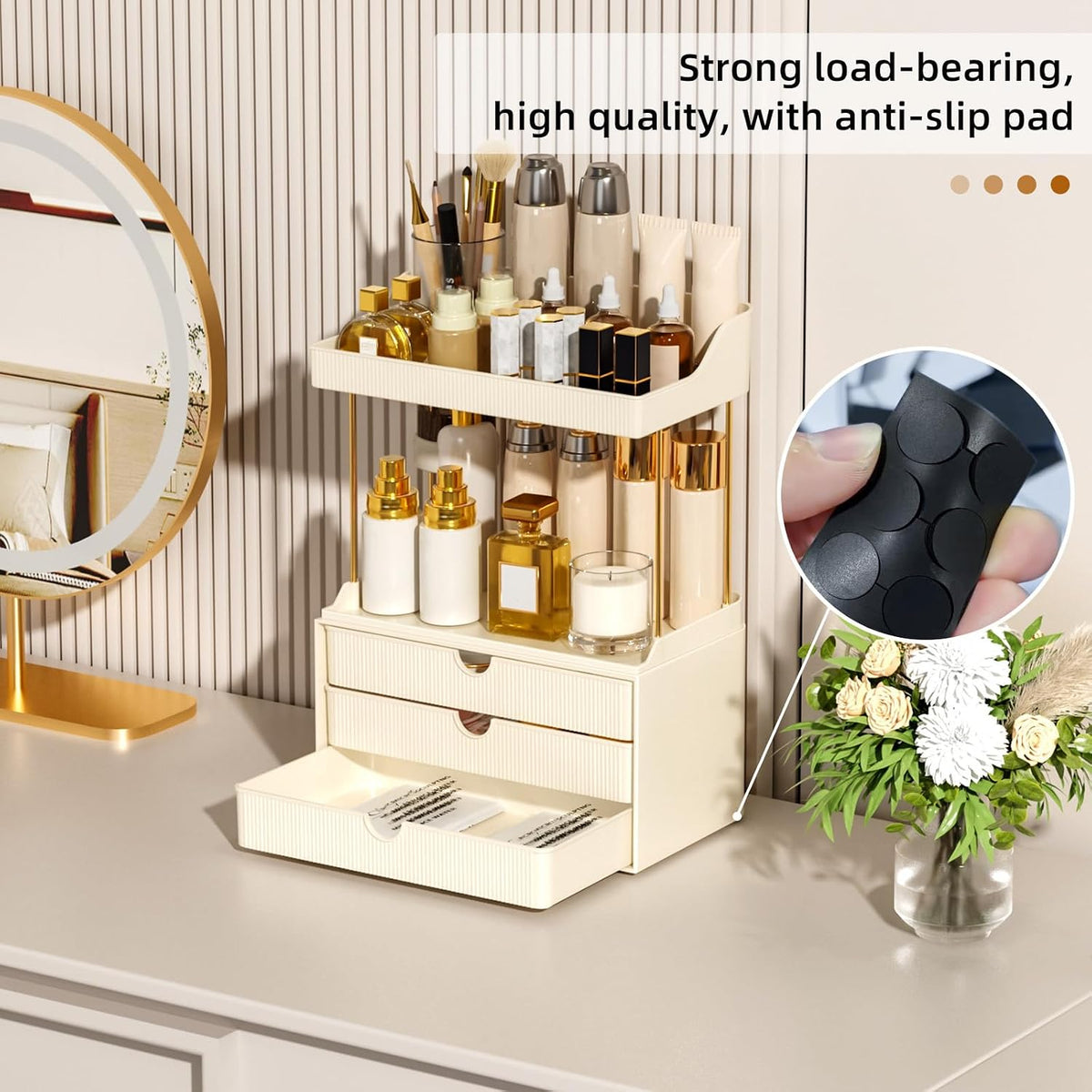 Arcylic 5-Tier Makeup & Skincare Organizer for Vanity, Bath