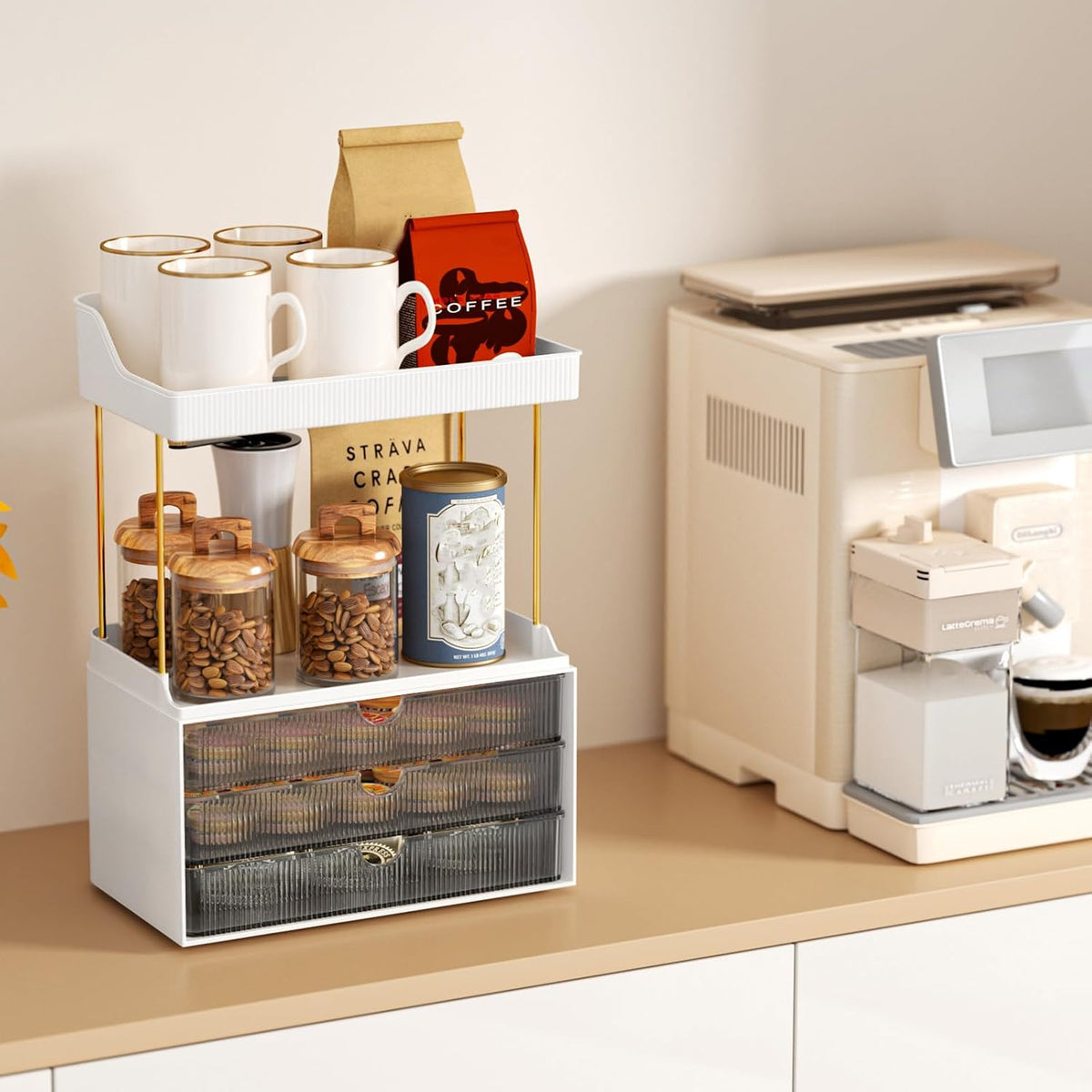 Arcylic 5-Tier Makeup & Skincare Organizer for Vanity, Bath